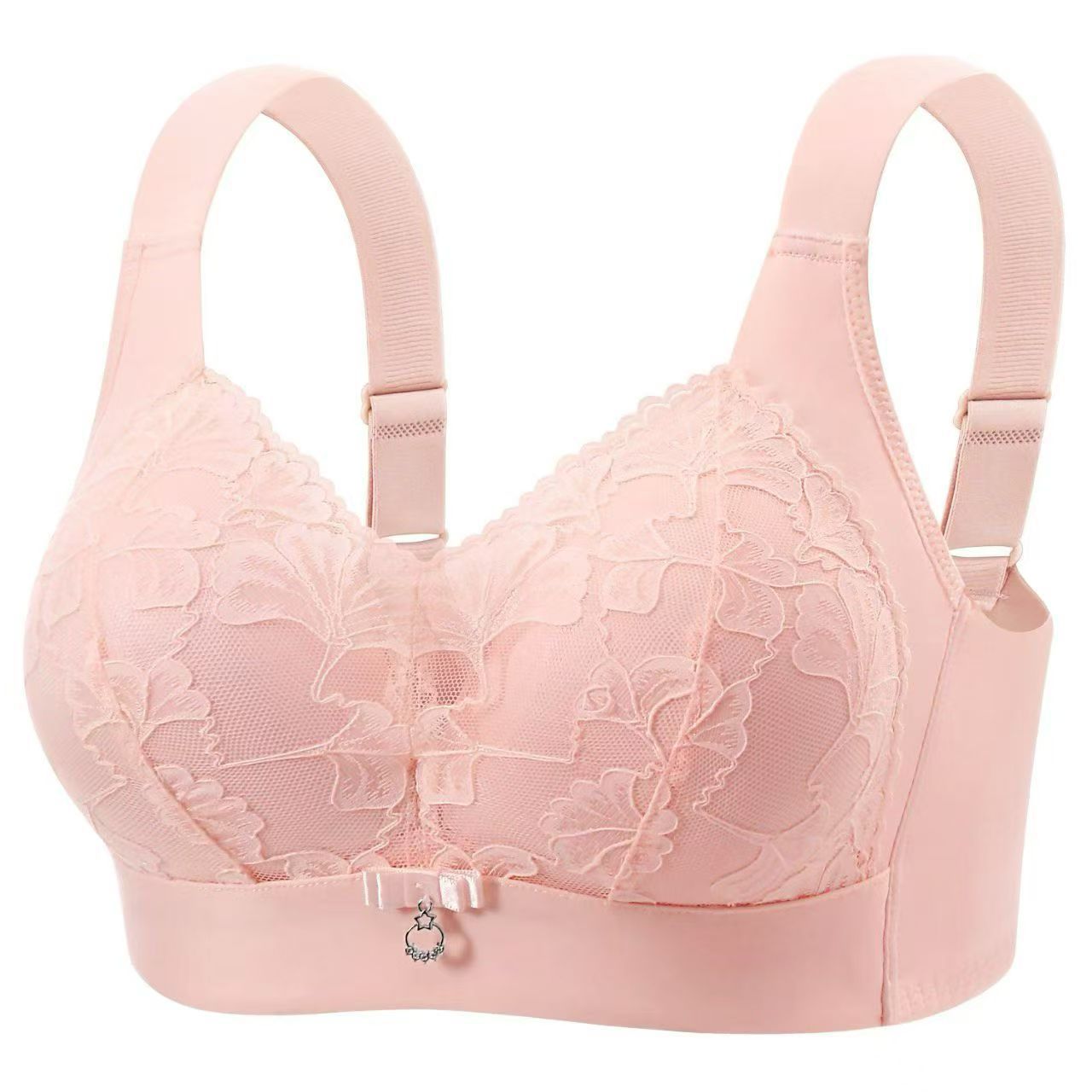 China Wireless Bra Full Coverage Foam Bra –Baby Pink