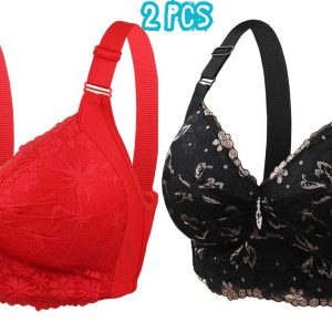π€ China Round Shape Diamond Bra( Red + Black Combo)