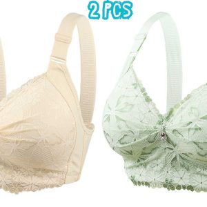 π2Pce China Round Shape Diamond Bra (Cream + Green)