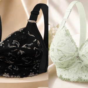 💚🖤 2 Pcs China Eye-Catching Round Shape Bra- Green + Black Combo 🖤