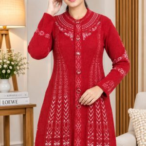 Ladies Flared Cardigan Sweater N 05 Feature Grown Design - মেয়েদের শীতের সোয়েটার